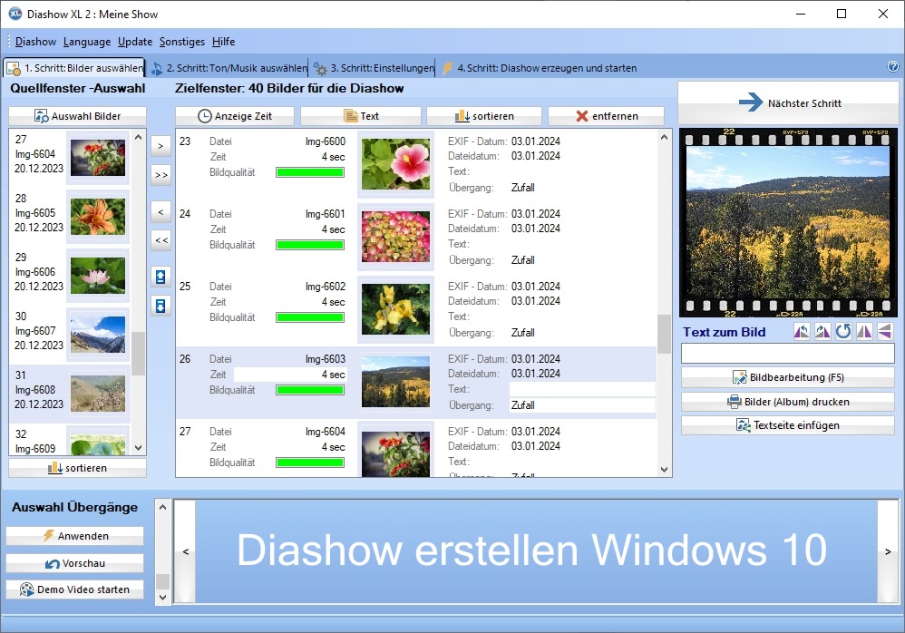 Diashow erstellen Windows 10